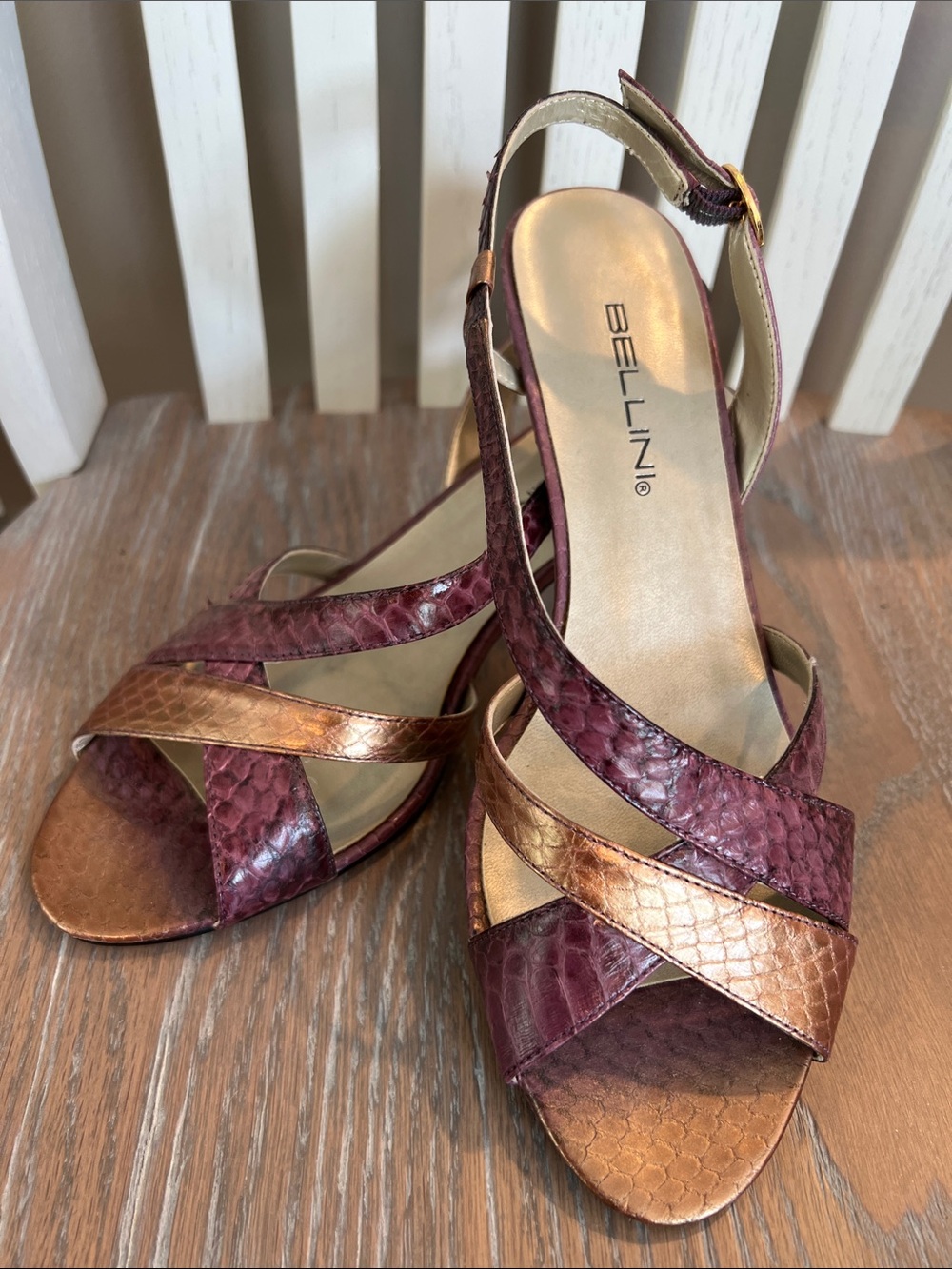 BELLINI Women's GENUINE SNAKE Sandals